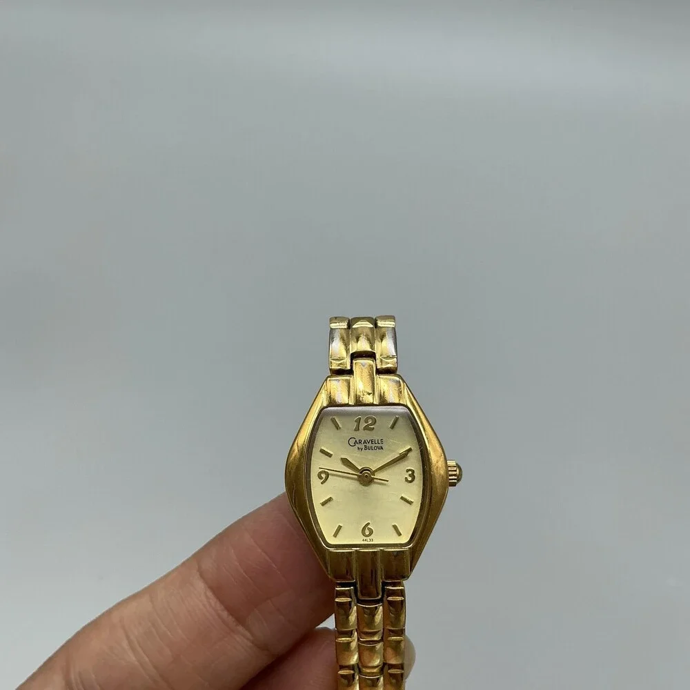 Caravelle By Bulova Womens Watch 18mm Gold Tone 44L33 New Battery 6.5